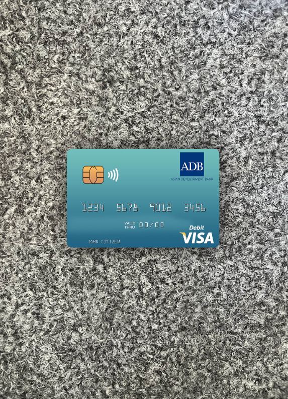 Download Solomon Islands ADB Bank visa debit card photolook front Photoshop template